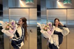 俳優との恋愛を発表した少女時代ティファニー、花束ショットを公開！薬指には指輪も