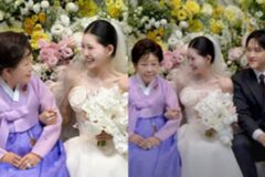 故チェ・ジンシルさんの娘チェ・ジュニ、結婚式を公開…兄チェ・ファンヒと歩いたバージンロードにゲストも涙