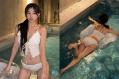 「完璧だった私の夏」人気チアリーダー、済州島の夜プールで夏を満喫…自然体ショット公開